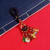 Retro Cloisonné Enamel Keychain Pendant - Sand Gold Handbag Accessory