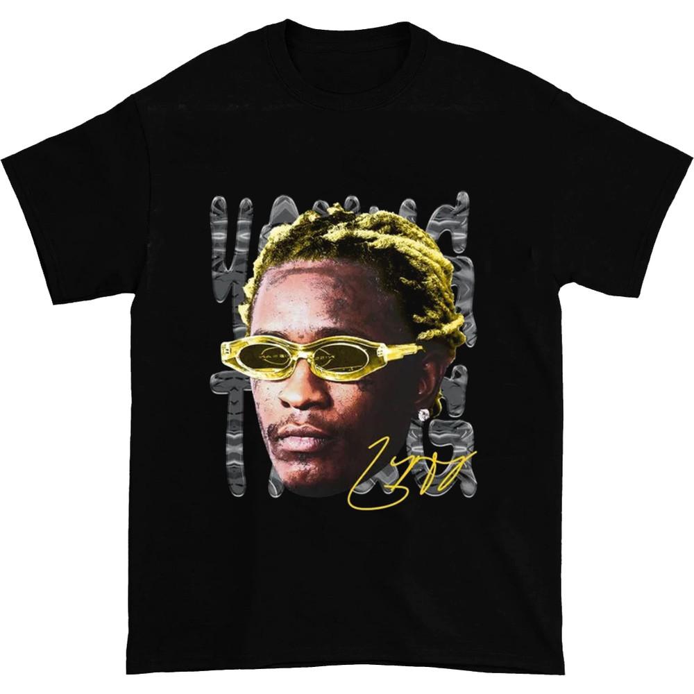 Vtg Young Thug Signature For Fans Heavy Cotton Unisex Unisex Black Shirt CM249 Unisex T-Shirt S