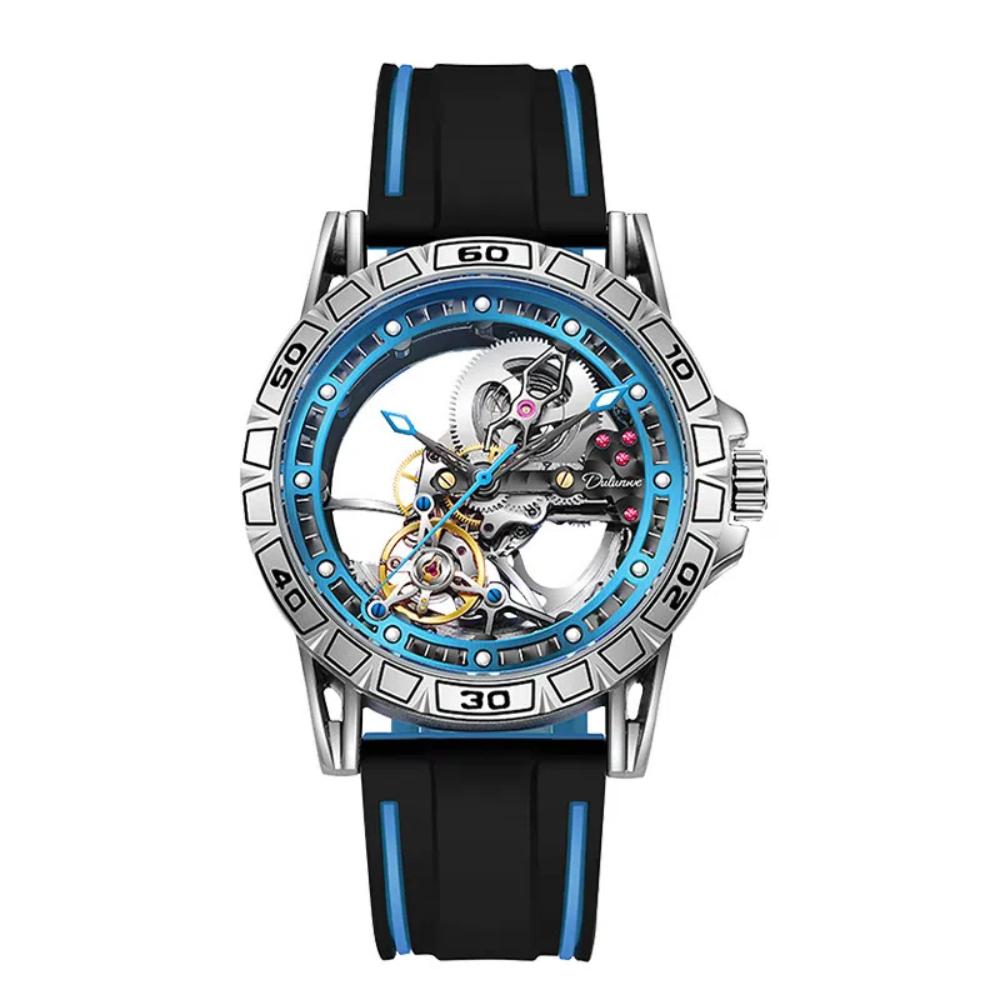 

Роскошные модные мужские часы топового бренда класса люкс автоматические механические повседневные турбийонные мужские часы спортивные водонепроницаемые синий