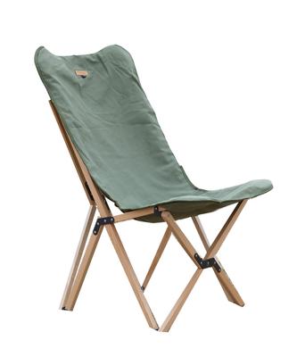 Woodie Pack Outdoor Camping Folding Wooden S'more Chair, Chair, Chair, (Khaki)