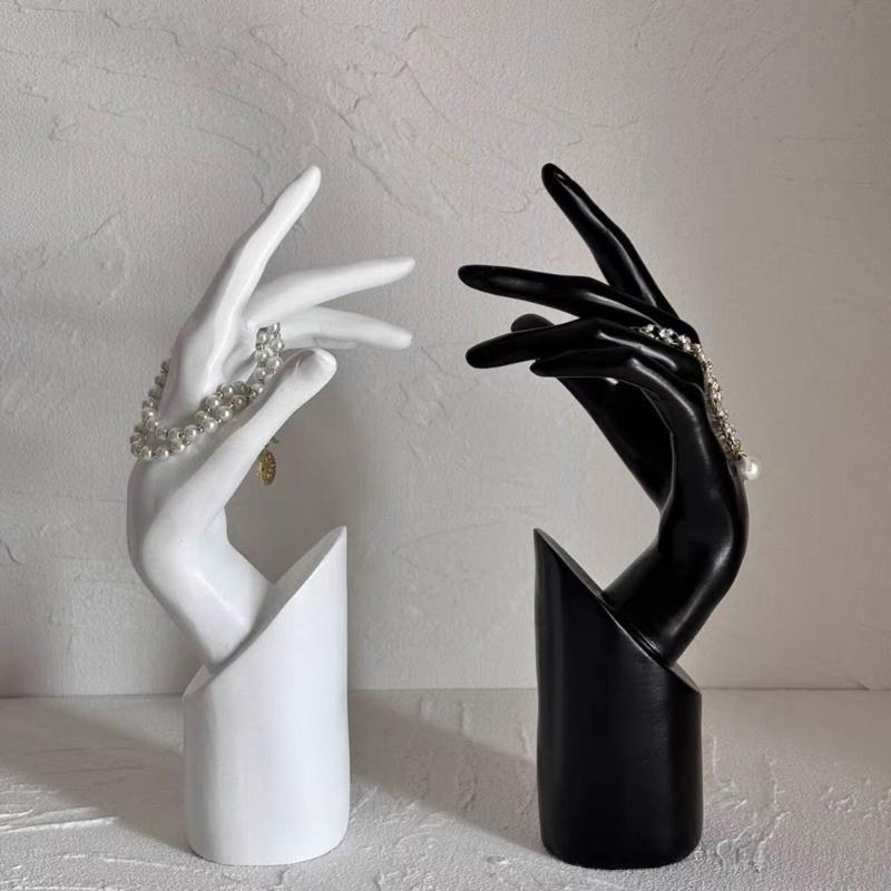 Elegant Female Hand Mannequin Jewelry Storage Display Stand Accessory for Necklace Showcasing Home Organization