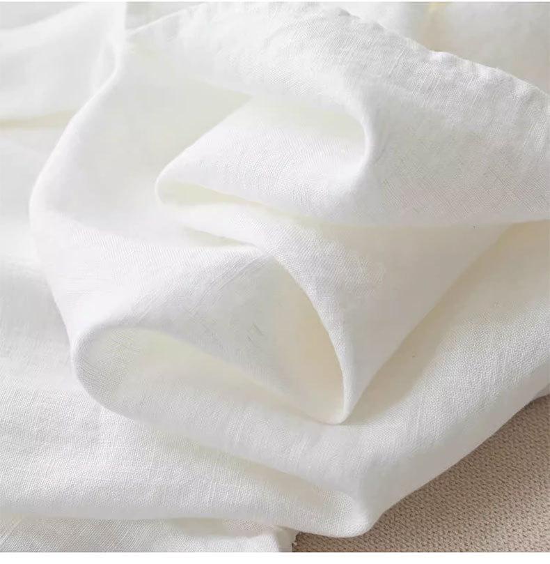 Women's Tencel Ramie Solid Color Long Sleeve Shirt - Early Autumn Casual Top