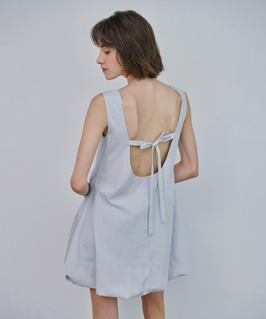 Marot Balloon Mini Dress_Gray