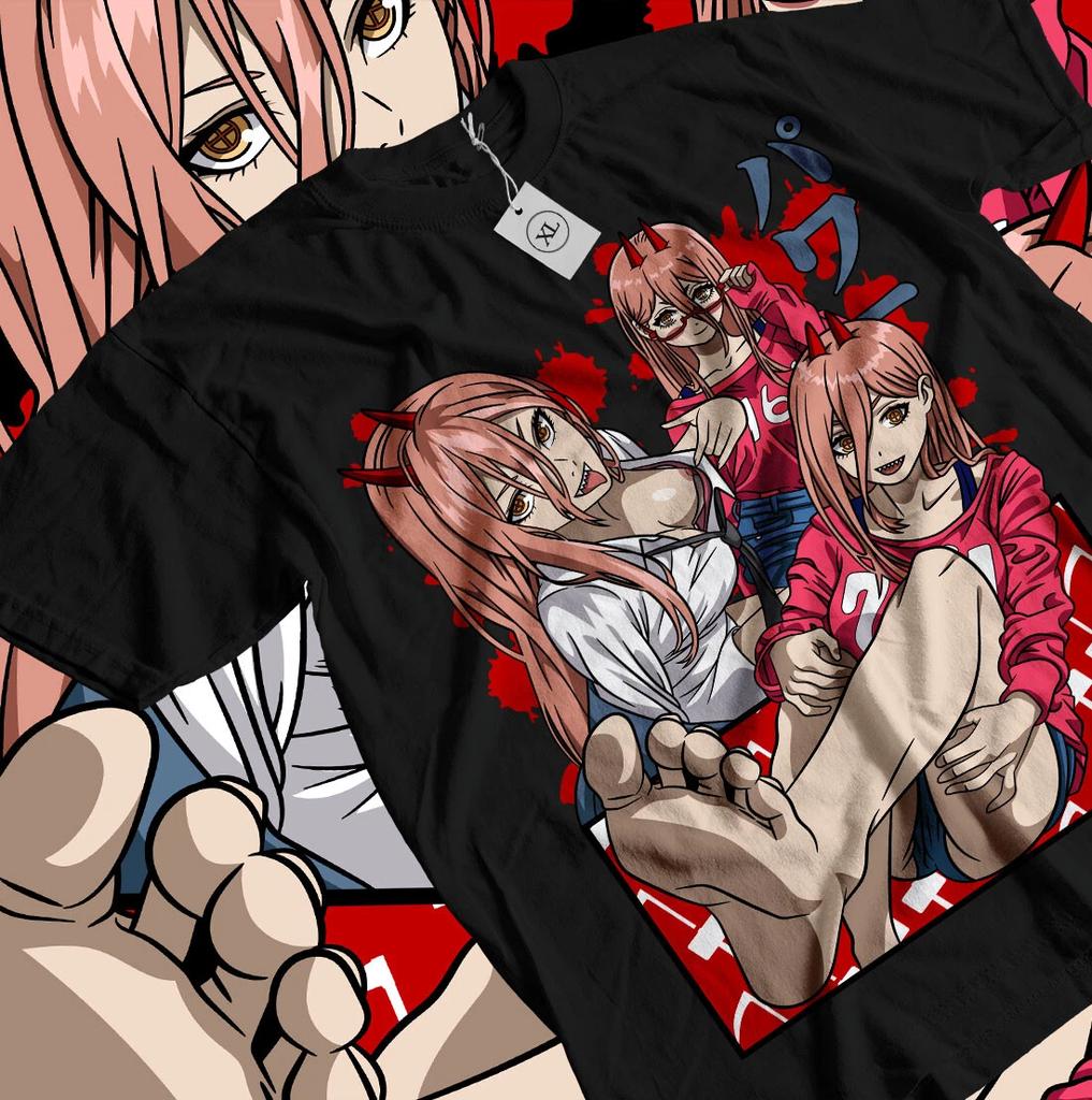 POWER T-Shirt Chainsaw Man Makima Denji Anime Manga Waifu Sweater Gift Shirt
