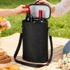 Borsa Termica Portatile per Vino Portabottiglie Isolante Termico per 2 Bottiglie Festa all'Aperto Viaggio Borsa Portabottiglie Vino Portatile