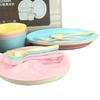 Colorful Tableware Portable Plastic Cutlery Set Cup Fork Spoon for Picnic Outdoor Activities