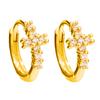 Cross Pendant Hoop Earrings For Women Huggie Earring Luxury Zircon Gifts