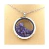 Stones and Minerals. Raw Tanzanite Necklace. 25 Mm Medallion Model. Color Silver.