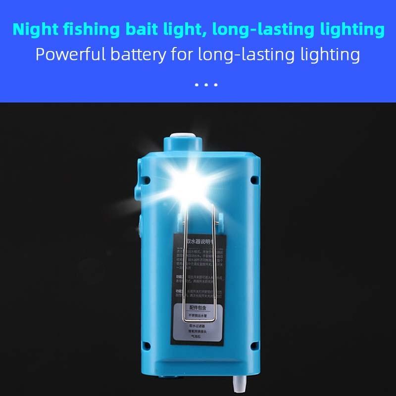 3 In 1 Smart Fishing Oxygen Water Pump Portable Rechargeable Outdoor Camping Indoor Induction LED Lighting Oxygenation Air Pump