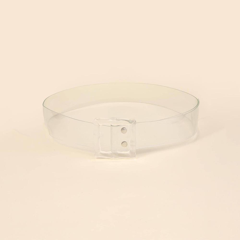 Women's Transparent Soft Leather Belt - Versatile & Stylish Waistband
