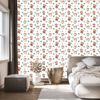 Deer wallpaper white, light gray, beige and orange 50x1000