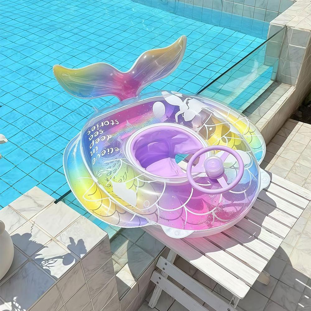 Mermaid Swim Ring Inflatable Pool Float Underarm Float With Seat Ring Summer Pool Beach Float Perfect For Water Play