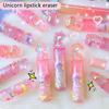 1/3pcs Creative Eraser Lipstick Unicorns Rubber Erasers Student Correction Tool Kids School Office Supplies Stationery Gifts