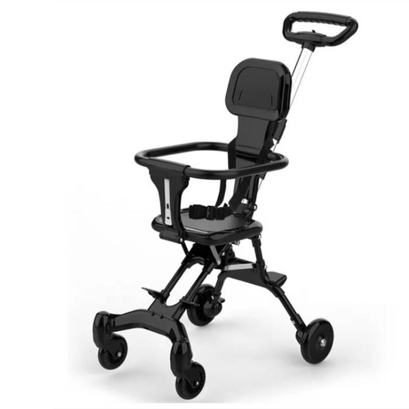 Four Wheeled Collapsible Baby Stroller Lightweight Foldable Convertible Seat