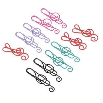 20pcs Paperclips Paper Clips Music Symbols Supplies Decor DIY