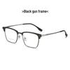 Two-Tone Aluminum Titanium Optical Glasses Frame - Ultra-Light Aviator Design (5102)