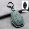 Étui de Protection en Cuir pour Clé de Voiture à 4 Boutons pour Chery Jetour Traveller 2024 2023 Coque de Clé Auto Porte-Clés