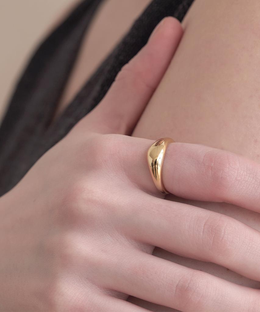Halden Round Ball Ring Bold (R001_Gold)