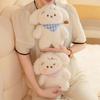 Wear Scarf Small Dog Plush Doll Puppy White Dog Doll Creative Little Dog Plush Toy  Children's Toy