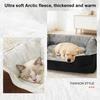 Rectangle Pet Bed Cozy Cat Orthopedic Sofa Bed Warm Plush Dog Calming Bed for Cats Dogs Multiple Sizes Colors