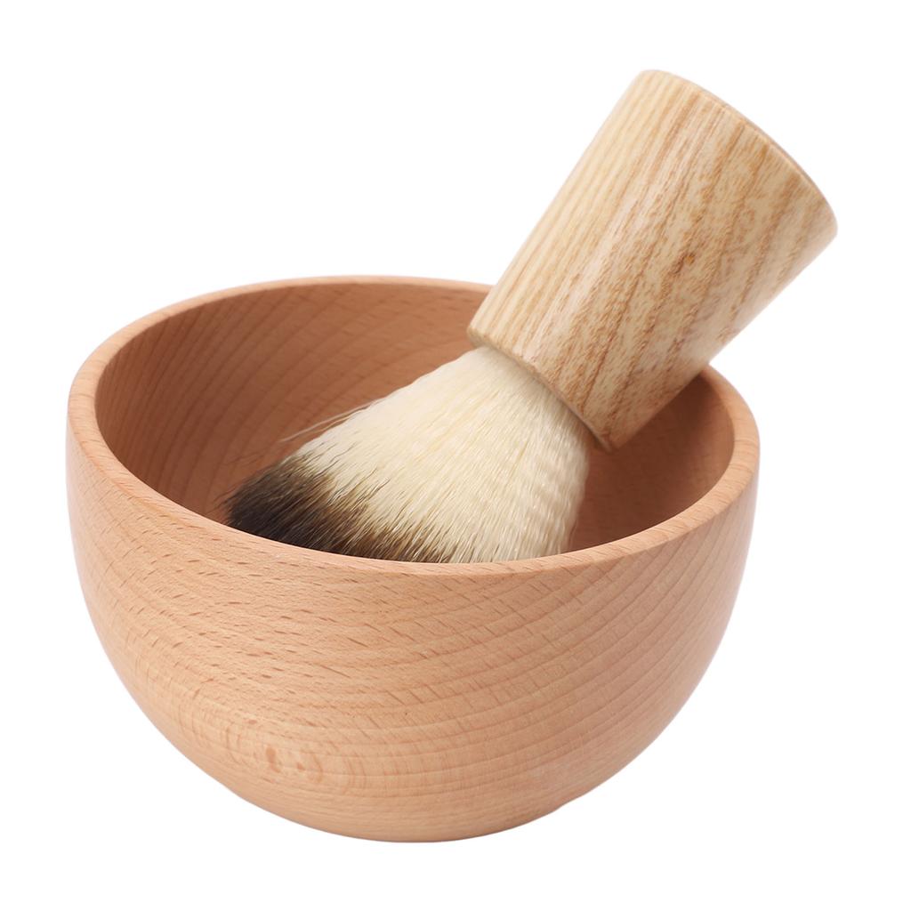 Men Shaving Brush Set Multipurpose Soft Bristles Lightweight Portable Shaving Brush Bowl Set for Sal