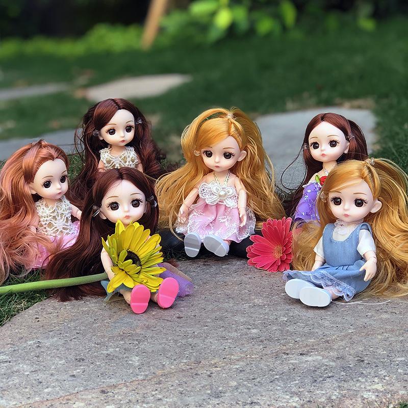 12 Joint Simulation Dress-Up Doll 16Cm Doll Skirt Playing House Girl Princess Toy Set