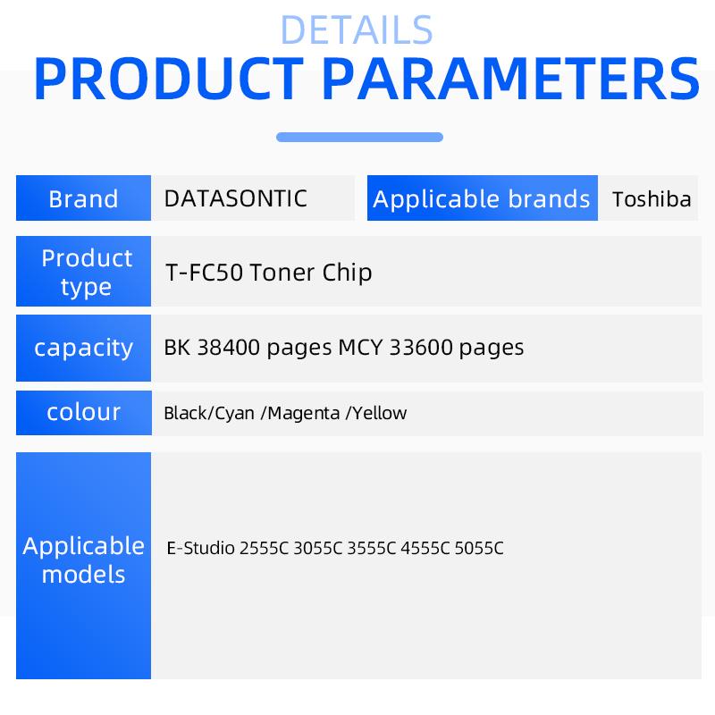 T-FC50 Toner Chip,For Toshiba E-Studio 2555C 3055C 3555C 4555C 5055C Cartridge Chips replacement printer