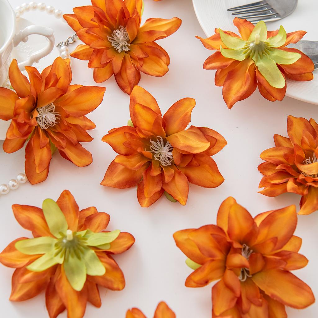 10/20PCS Artificial Flowers Silk Big Lotus Home Room Table Decor Wreaths Wedding Bridal Accessories Headwear Diy Gifts Box Props