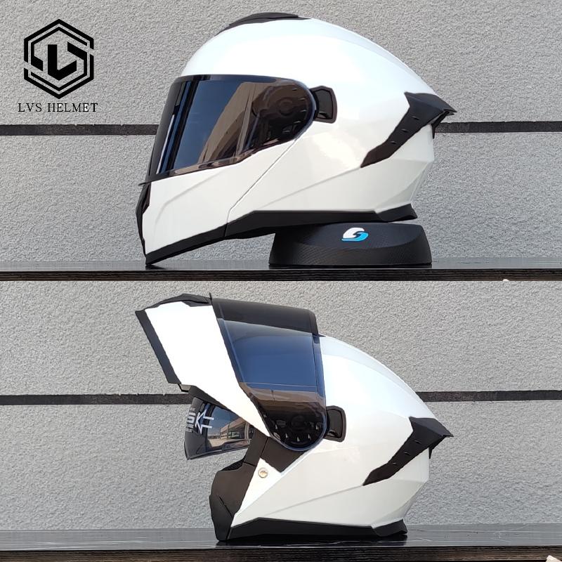 LVS new modular flip motorcycle helmet with dual lens Casco para Motos full helmet, high-quality DOT approved capacete