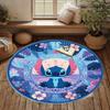 Tropical Stitch round Area Rug Non-Slip Washable Soft Circle Carpet for Living Room Bedroom Home Decor