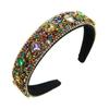 Damen Haarband Voll Strass Glas Glänzend Gedrückt Retro Barock Haarreif