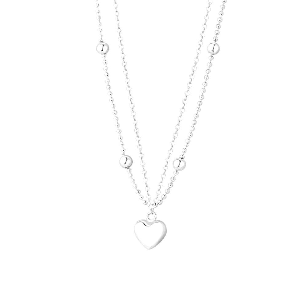 Elegant S925 Sterling Silver Dual Heart Bracelet - Chic, Modern, and Versatile