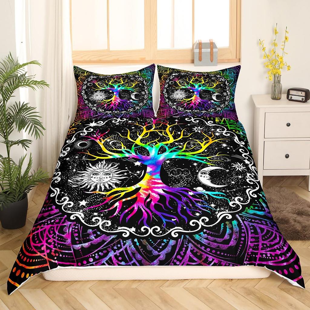Comforter Boho Exotic S For Teens Adults Queen King Size Lightweight S Retro Bohemian Bedding Sets Bedroom Decor