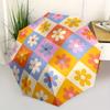 1pc Floral Pattern Automatic Folding Umbrella, 8-Rib Sturdy Canopy, Portable Travel Umbrella for Outdoor Use,103