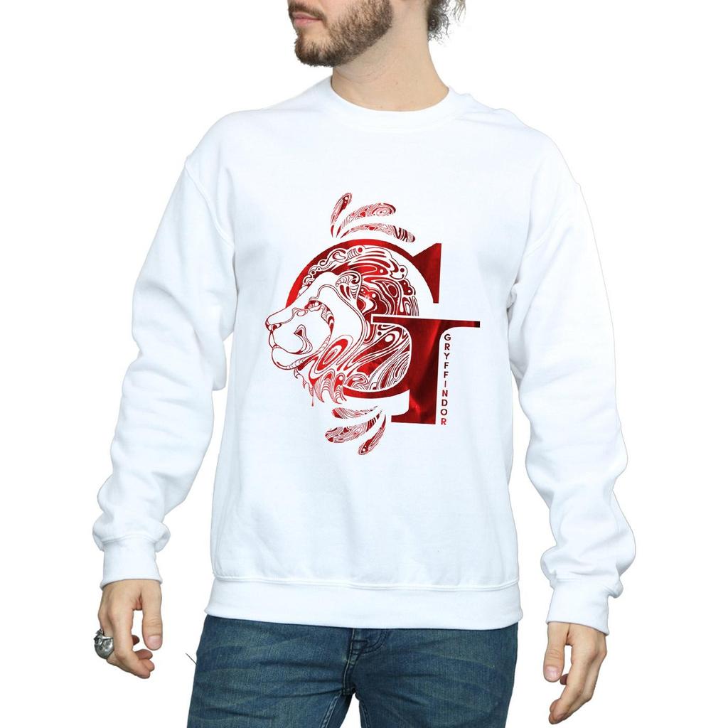Harry Potter Mens Gryffindor Lion Sweatshirt