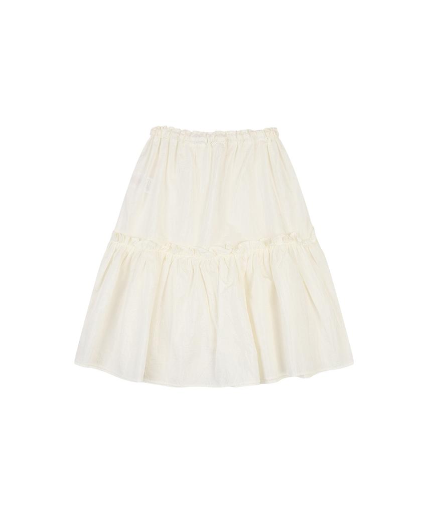 DELICCENT Nylon Frill Skirt [Ivory]