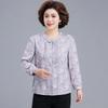 2026 Elegant Retro Jacquard Chinese Style Spring Top for Mothers, Perfect for Middle-Aged and Elderly Women