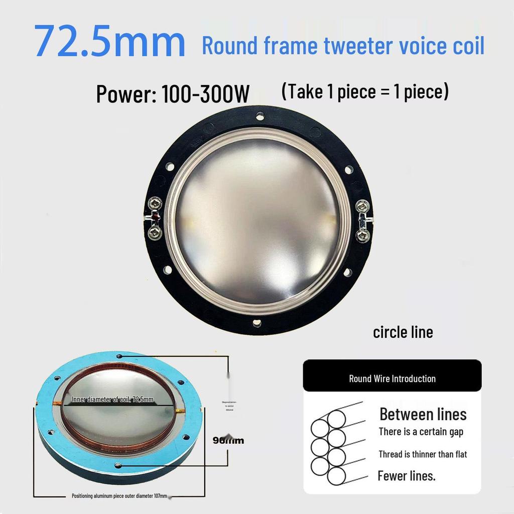 High-Frequency Voice Coil Diaphragm Repair Parts: 25-75 Core Round Flat Wire