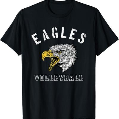Eagles Volleyball Schulgeist Team Maskottchen Spielabend T-Shirt