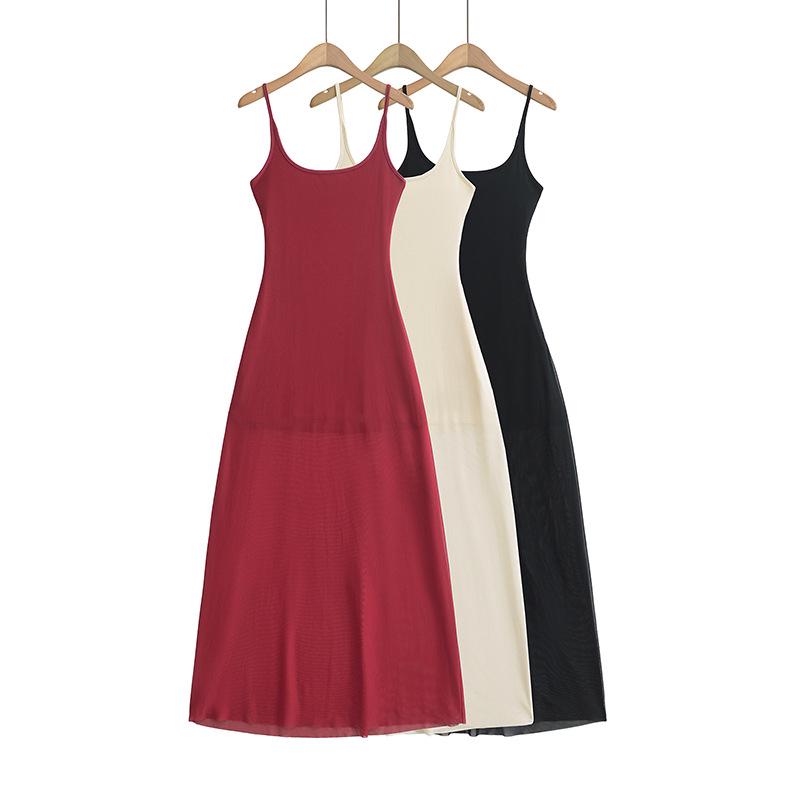 

Spicy Skims Kardashian Mesh Camisole Dress - 2025 Spring/Summer Slimming Style Medium