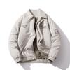 Mens Oversized Baseball Jacket Embroidered Suede Streetwear Winter Puffer Coat Teens