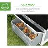 Wooden Chicken Coop for Outdoor Use with 2 Nests, Removable Tray, Perches, Waterproof Roof, 150x100x96.5 cm, Grey