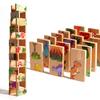 Wooden Dinosaur Dominoes Puzzle Game For Kids Educational Brain Training Toys