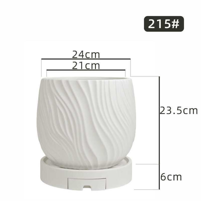 Large Caliber Resin Flower Pot for Monstera Deliciosa - Durable, Thickened Design with a Luxurious Touch