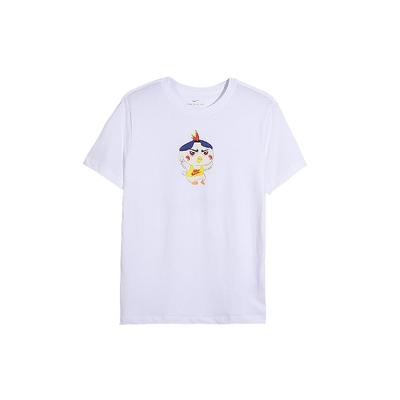 Sportswear Cartoon Print Knit Sports Short Sleeve T-Shirt Men Tops White DD1323-100