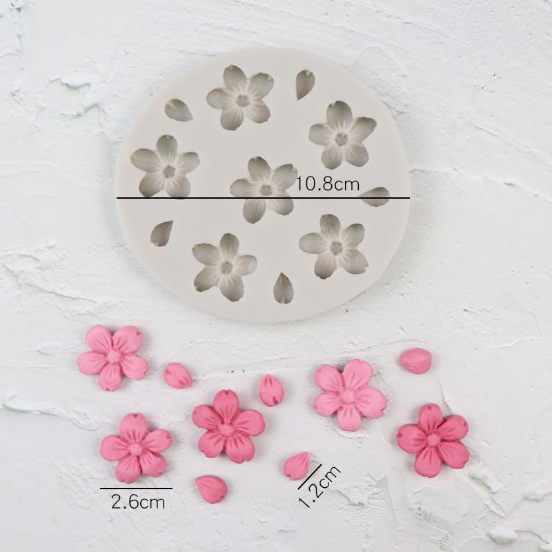 Silikon Fondantform zum Kuchendekorieren - Rosen, Gänseblümchen, Chrysanthemen