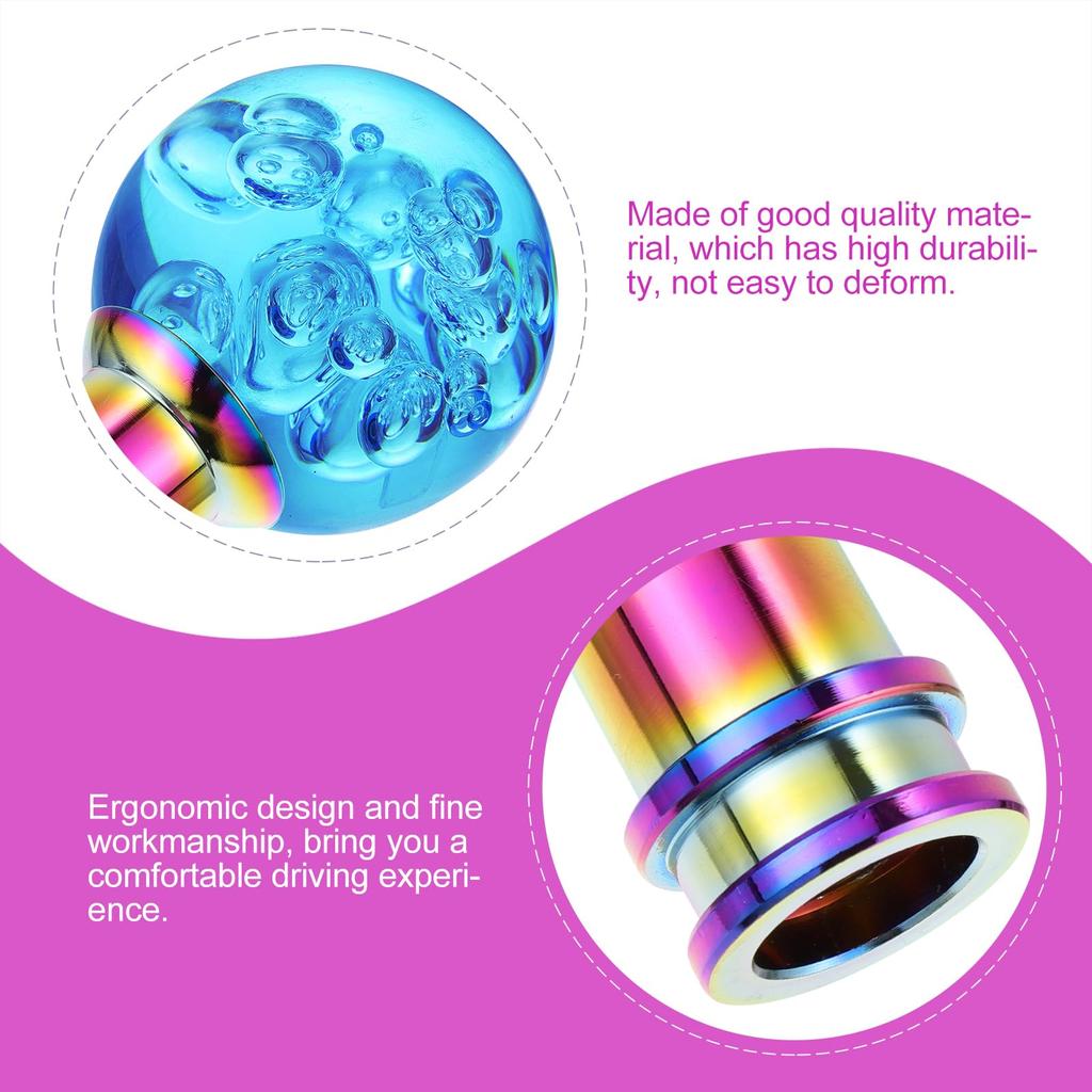 Ledmomo Crystal Foam Shift Knob with 3 Adapters for M8 M10 M12 Universal Truck Auto Car