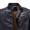 Europe and The United States Washed Leather Jacket Jacket Large Size Autumn and Winter PU Leather