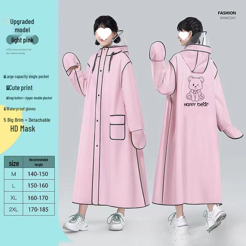 Long Full Body Rainproof Poncho for Adults - Electric Car and Bicycle Riding