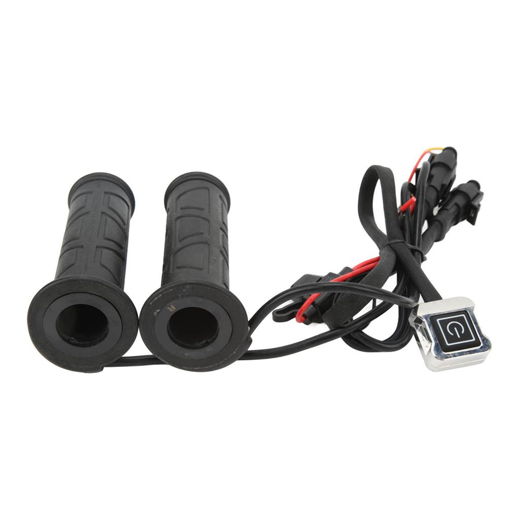 1Pair 12V Motorcycle Heated Handle Waterproof Electric Heated Handlebar Grips with Adjustable Temperature for ATV